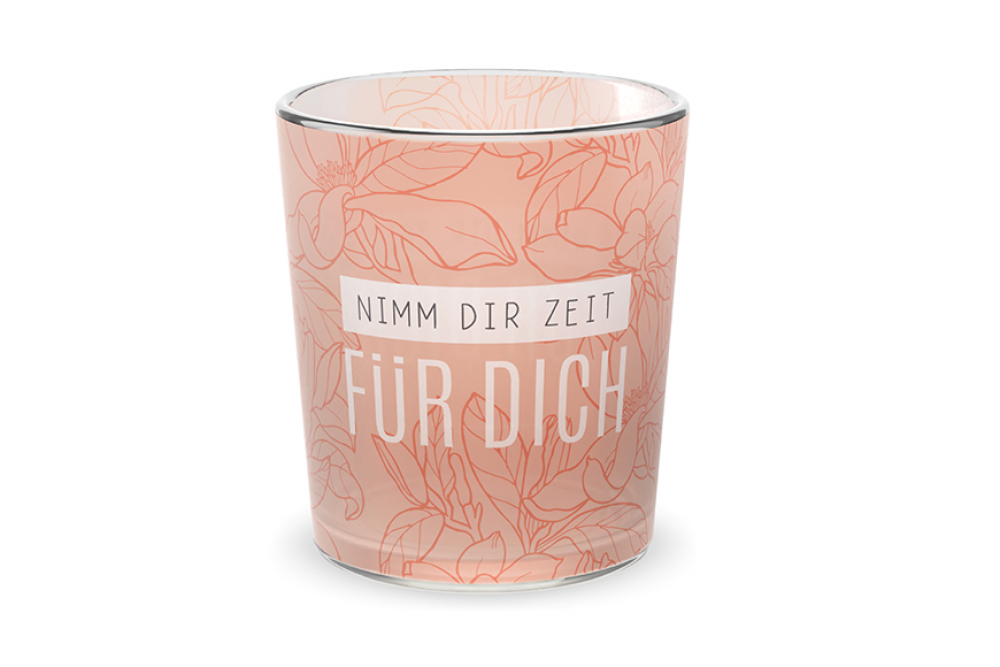 Teelichthalter/Windlicht "Nimm dir Zeit für dich" - Relax